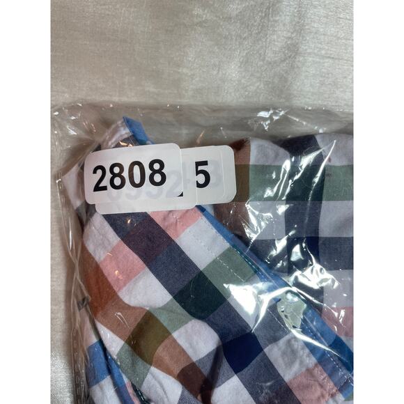 Lands End Mens Shirt M Multicolor Buffalo Check Button Up Preppy Office Travel - Picture 12 of 12